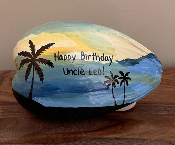 Recycled coconuts for sustainable birthday gifts