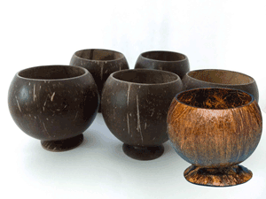 coconut shell cup for kava drinking