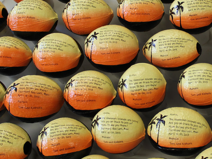 Hand Painted Coconut Invitations And Announcements