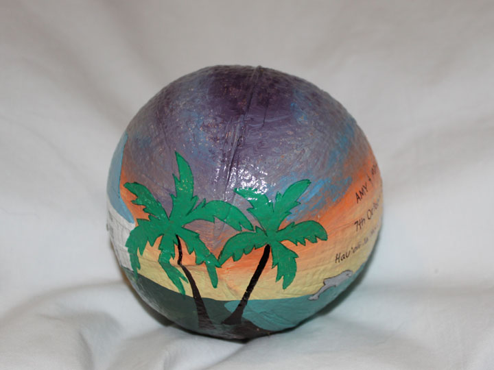 Custom artwork paintings on coconuts