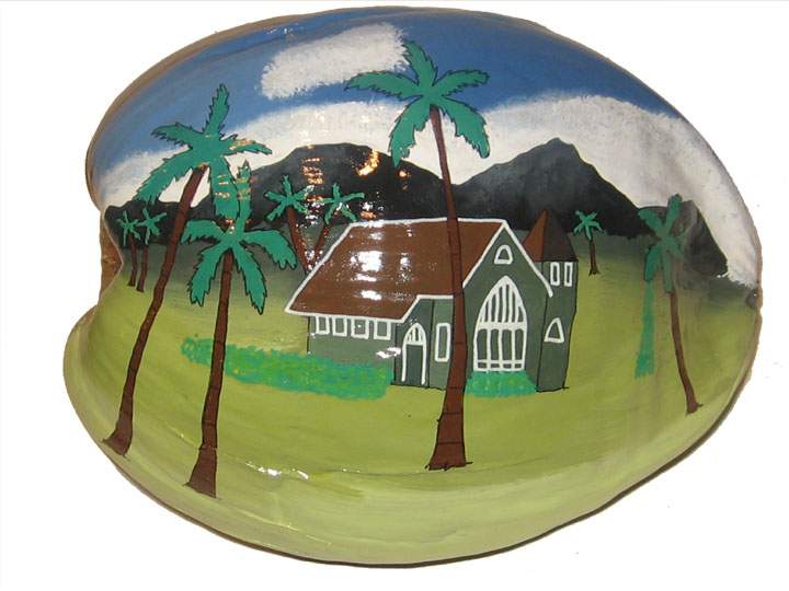 Custom artwork paintings on coconuts