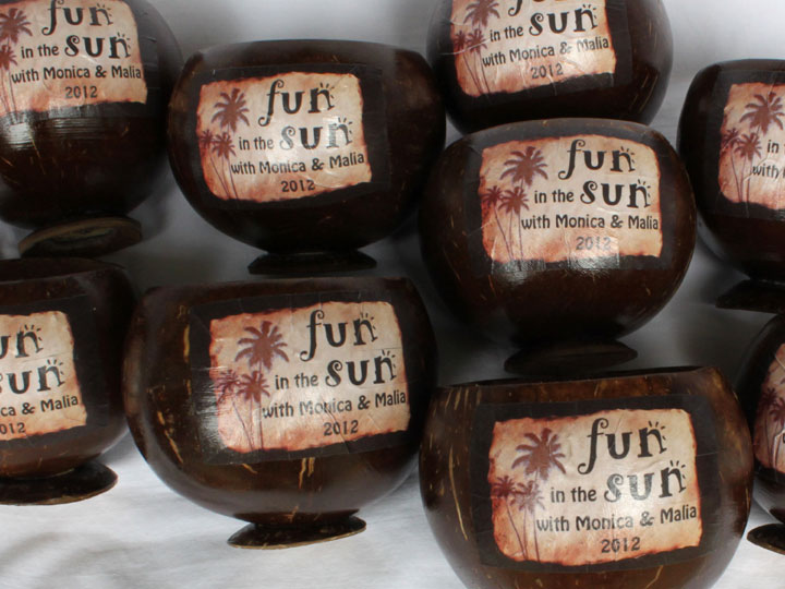 Coconut cup with Label Service