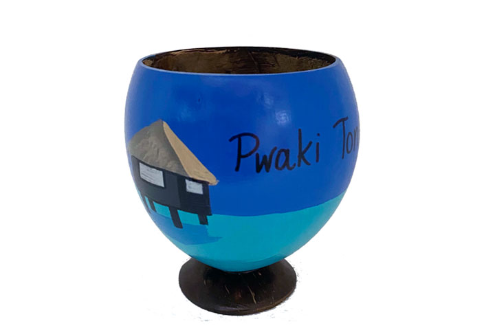 Painted coconut cup or kava bilo