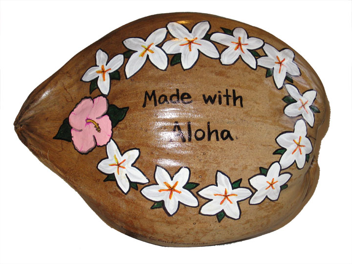 Custom artwork paintings on coconuts