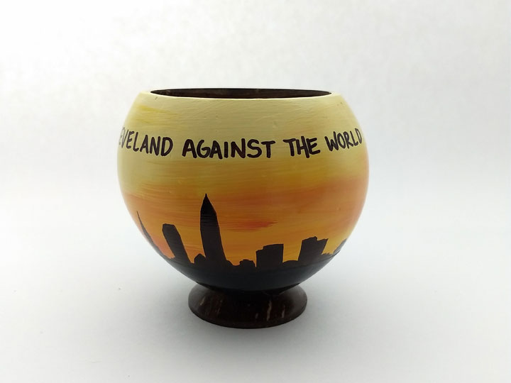 beach themed painted hollow coconut  souvenir