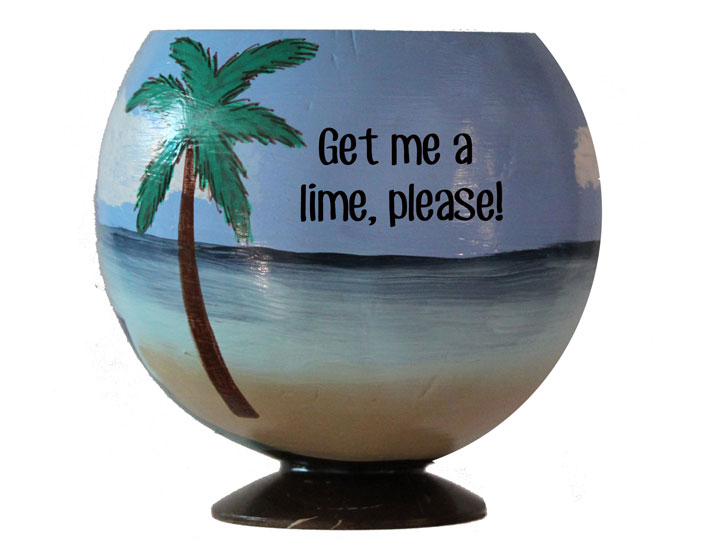Buy a unique one of a kind gift painted coconuts