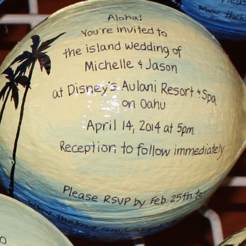 Get a painted coconut with your message, design and logo