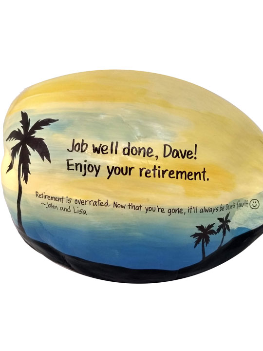 Add your message for a memorable retirement gift