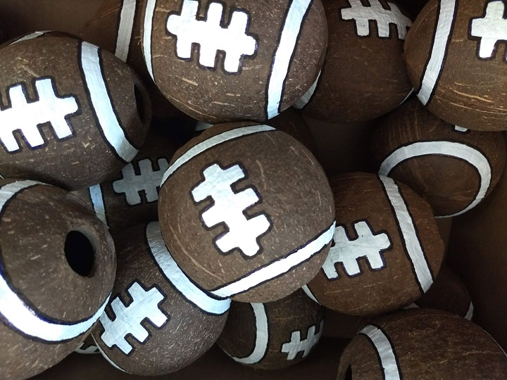 Coconut painted football
