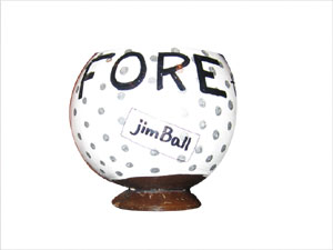 Golf Lovers Cup Hand Painted Coconut
