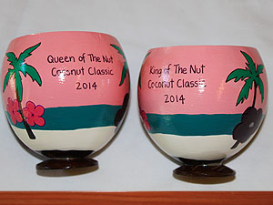 Coconuts make one of a kind trophies.