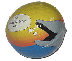 Painted coconuts make the perfect Get Well Soon gift!