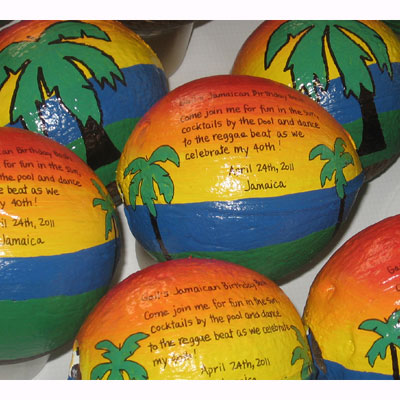 Coconut Destination Wedding Invitations Package